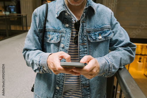 Man holding phone close-up