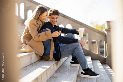 Young couple enjoys time to...