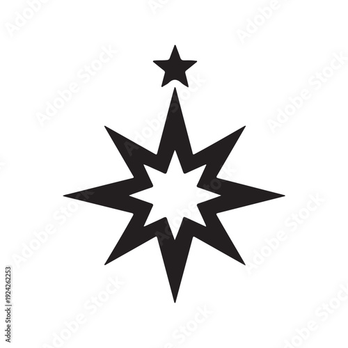 Bethlehem North Star vector icon. Christmas symbol
