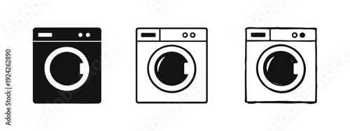 Washing Machine Icon Set