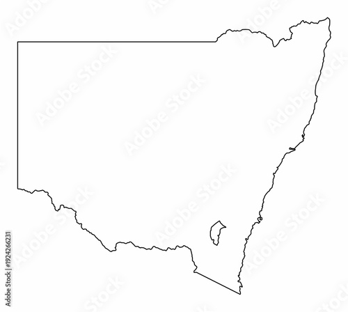 New South Wales outline map