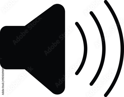 Sound wave speaker icon