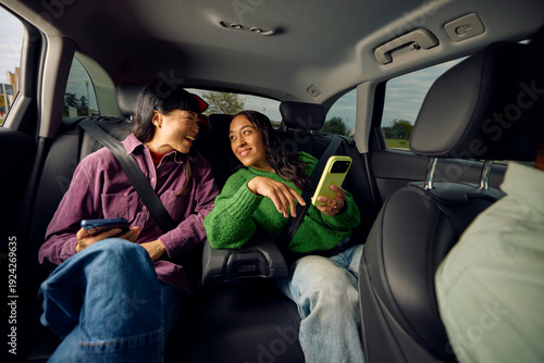 Friends are traveling by car