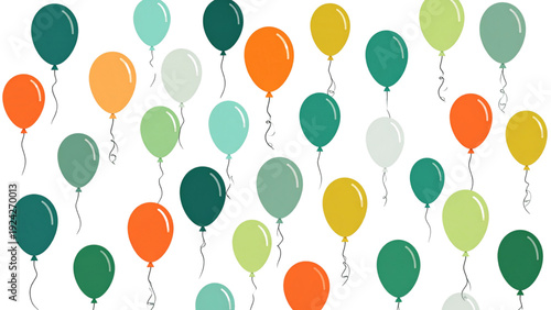 Set of balloons different colors. Vector illustration 