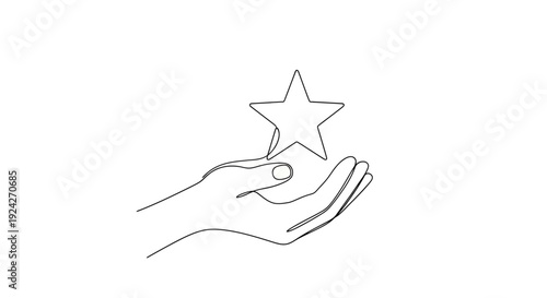 Reaching for the stars with dotted lines and simple design elements