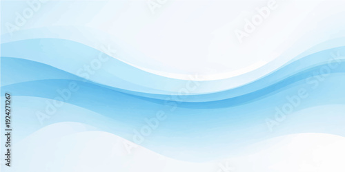 A flowing abstract blue wave background features a digital vector design with light blue curves and motion lines that create a textured ocean water pattern for a modern sea wallpaper backdrop
