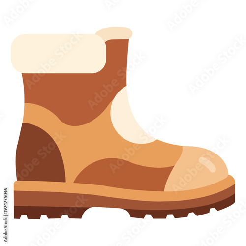 Warm Boot: A sturdy, cozy brown boot, designed for warmth and comfort, perfectly embodies the spirit of winter adventures and outdoor exploration. 