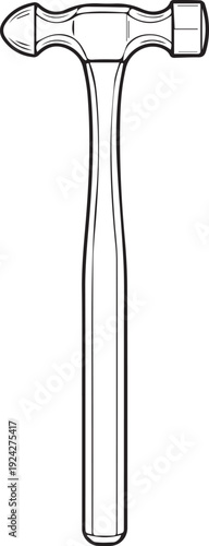 Ball-peen hammer for metalwork and general tasks