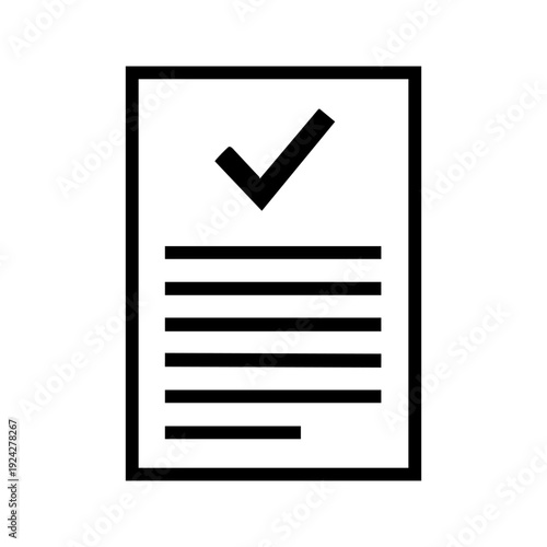  test paper with a checkmark