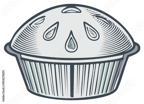 Delightful baked pie with decorative vents in crust an appealing dessert treat baking for parties holidays and gatherings