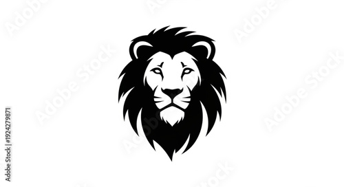 Majestic Lion Head Silhouette Graphic Design.