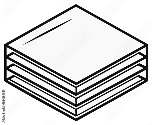 Isometric Stacked Layers Vector Graphic
