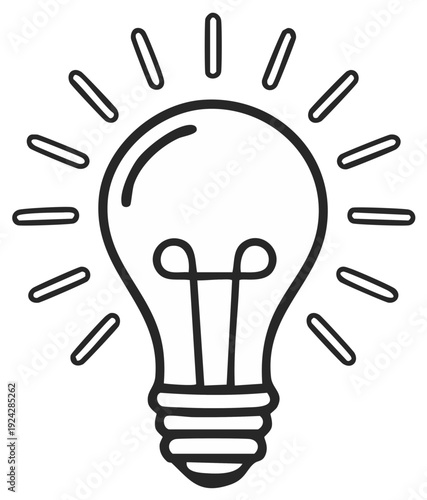 Illustrative Light Bulb Idea: Symbol of Creativity, Innovation, and Problem-Solving