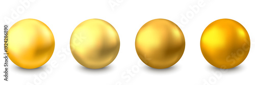 Foto Golden glossy 3d ball or  orange  reflective pearl.