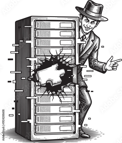 Server Sabotage: A Mischievous Hacker Breaking Through Security