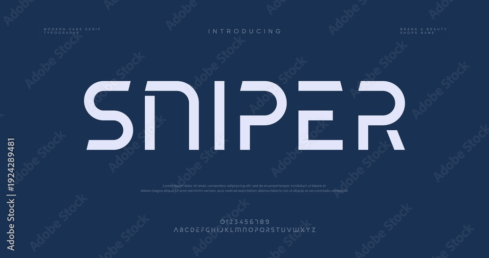 Obraz premium Digital representation of the word sniper displayed on a binary code background