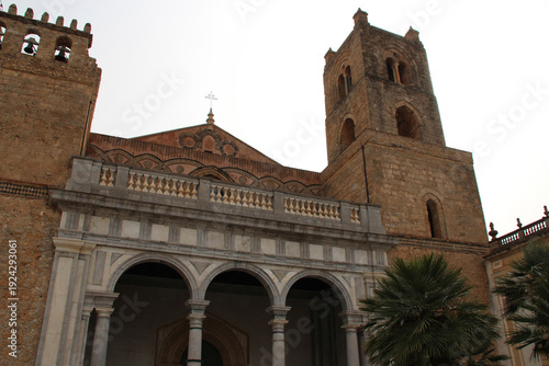 medieval cathedral in monreale in sicily in italy