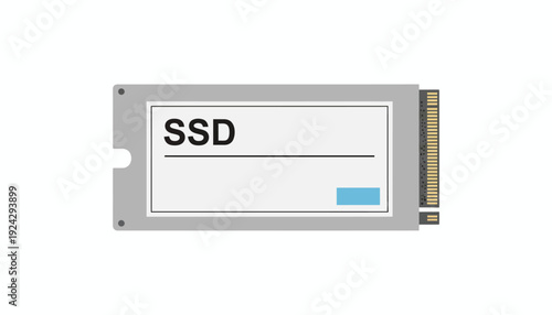 Solid State Drive SSD Storage Device Computer Hardware Component.