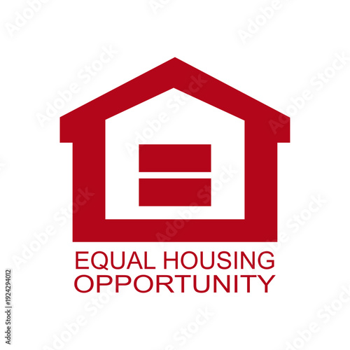 Equal housing opportunity logo with red house symbol