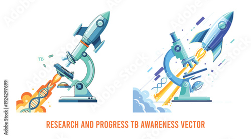 Research and Progress TB Awareness Vector