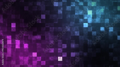 Red and Blue mosaic pixels geometric squares texture checkered pattern background