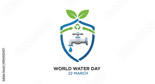 World Water Day vector logo