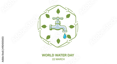 World Water Day icon vector