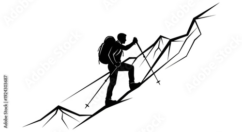 businessman climbing up arrow