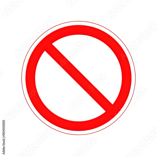 Free Download Red circle with a diagonal line indicating prohibition or restriction - GFXLoad