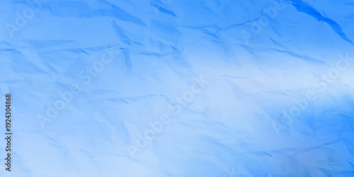 Soft Blue Crumpled Paper Texture Background With Gentle Gradient and Wrinkled Surface for Design