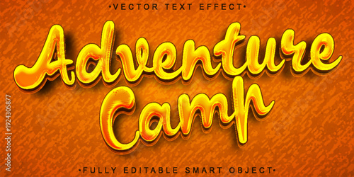  Adventure Camp Outdoor Typography Vector Fully Editable Smart Object Text Effect
