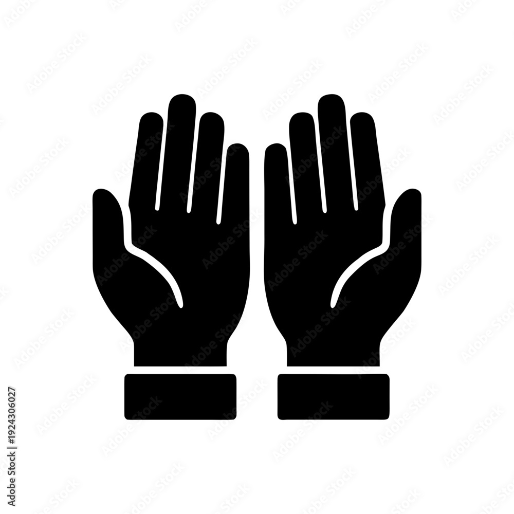 Obraz premium Open Hands Gratitude Icon