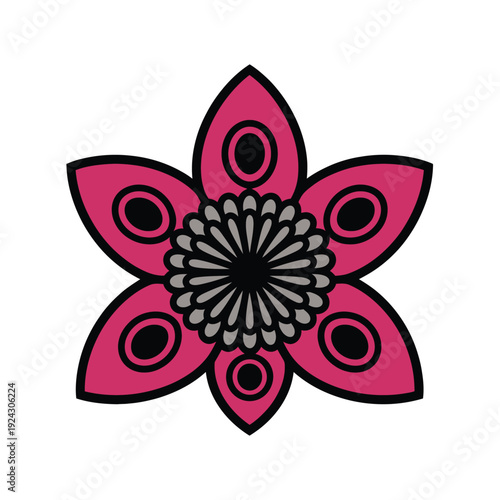 demogorgon from Stranger Things, bold vector illustration with sharp petals and teeth, isolated on white, horror, thriller, sci-creatures, fantasy artwork, and professional digital 