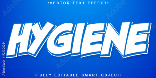  Hygiene Clean Health Typography Vector Fully Editable Smart Object Text Effect