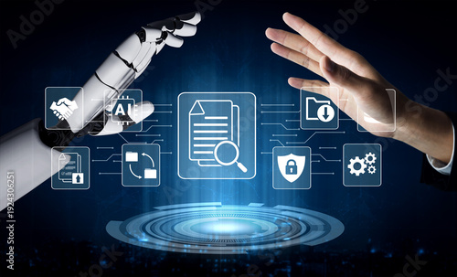 фотографія Artificial intelligence enhances document management and AI integration to stren
