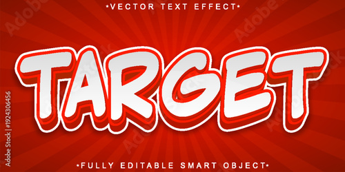  Target Aim Precision Typography Vector Fully Editable Smart Object Text Effect