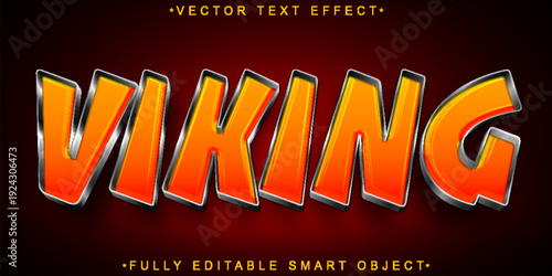  Viking Norse Warrior Typography Vector Fully Editable Smart Object Text Effect