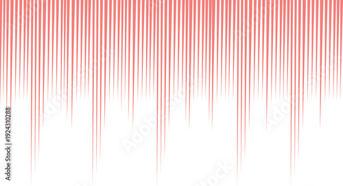 Abstract red vertical lines vector illustration with gradient icicle soundwave effect creating modern dynamic artistic background