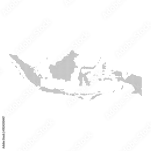 A minimalist of indonesia dotted map illustration