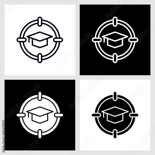 Contextual Icon with Black and White Background