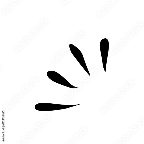 Explosive surprise comic line.  Hand drawn doodle cartoon speed effect