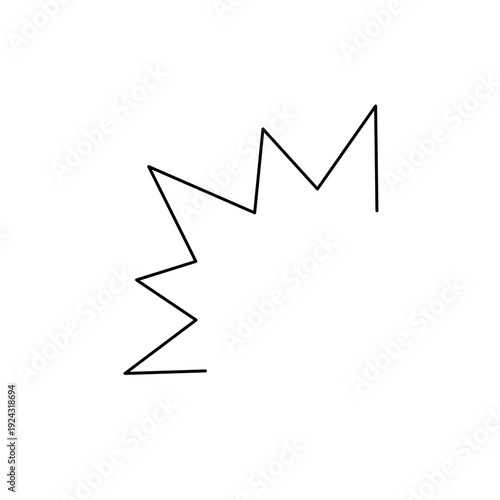 Explosive surprise comic line.  Hand drawn doodle cartoon speed effect