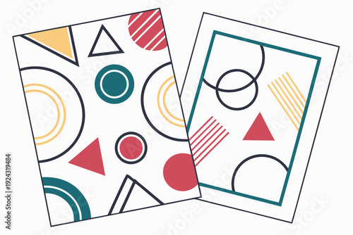 Abstract Geometric Shapes Pattern Cards.