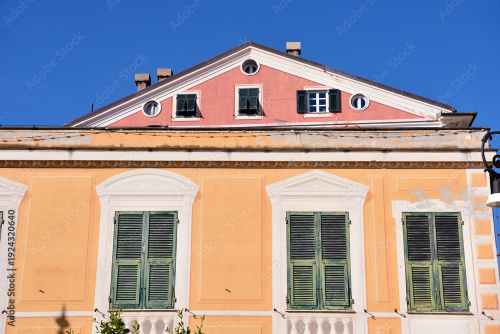 Obraz premium historic buildings in Chiavari, Genoa, Italy