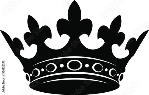 Black crown silhouette with ornate details