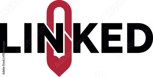 Linked logo vector isolated on Transparent Background