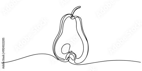 cashew apple continuous one line drawing, cashew apple continuous one line drawing, One continuous line drawing whole healthy organic cashew apple for orchard logo identity. Fresh Brazilian