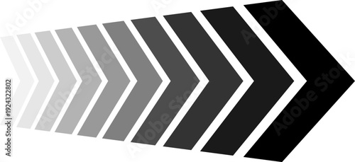 Dynamic moving arrow symbol set. Fast arrows and speed symbols. EPS 10