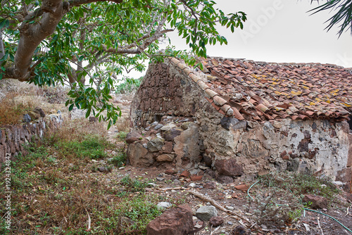 Abandoned stone farmhouse in Anaga