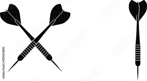 Dart icon set for target sports and games